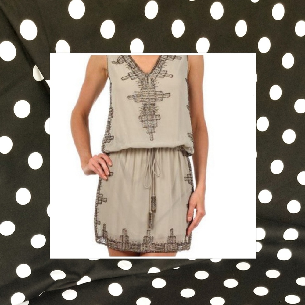 FREEWAY Beaded Drawstring Dress